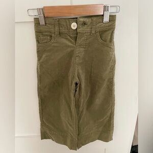 Zara Khaki Green Trousers corduroy jeans